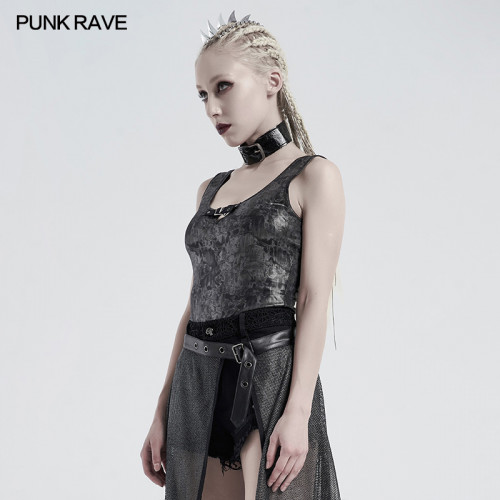 Punk Rave Silver Snake Top