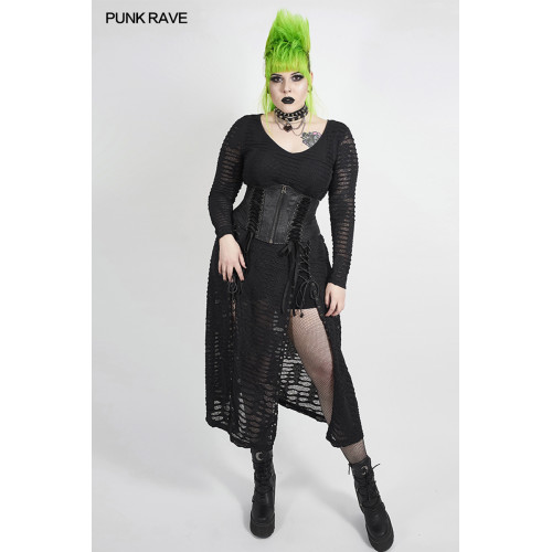 Punk Rave Textured Long Dress - Plus