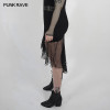 Punk Rave Fishnet Fishtail Skirt - Plus