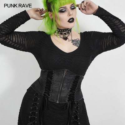 Punk Rave Laced Waist Cincher - Plus