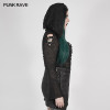 Punk Rave Hooded Textured Longsleeve - Plus