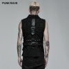 Punk Rave Asymmetric Distressed Vest