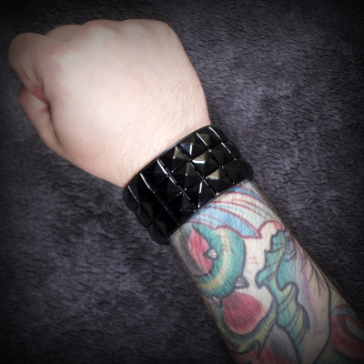 Black Studded Wristband