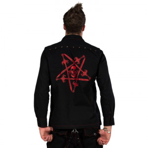 Dead Threads - Pentagram and Skull Shirt - Red